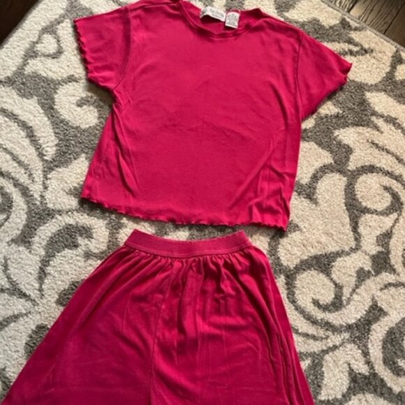 Vintage Age Group Intimates Pink Short Set Sleepwear Size medium - Picture 2 of 3